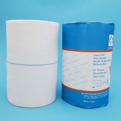 100% de coton pur à haute absorption et douceur, en rouleau de gaze de coton absorbant pour usage hospitalier