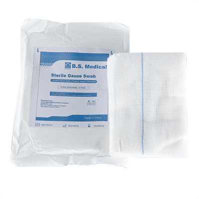 Swabs de gaze stériles Non stériles Bords pliés Taille d'emballage Stérile Avec 1-5 pièces / emballage Stérilisation Non stérile