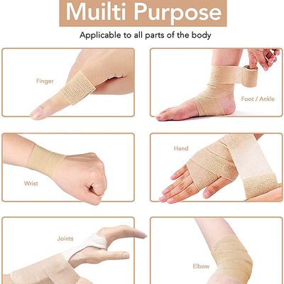 Medical Cohesive Bandages Roll Self Adhesive Wound Dressing Non Woven Material