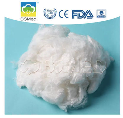 100% coton blanchi naturel de qualité médicale, hautement hydrophile, sans agent fluorescent pour les produits dentaires de bandage
