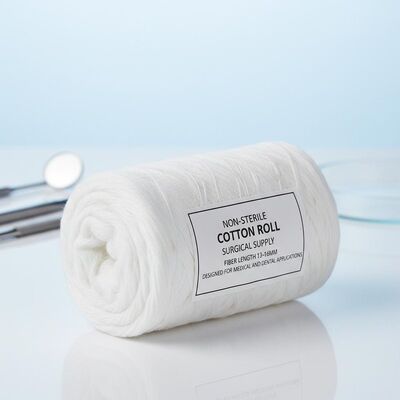 Rouleau de ouate médicale absorbante jetable à découper, 100% coton purifié, qualité médicale et sans irritation pour applications médicales et dentaires, approuvé ISO, OEM disponible